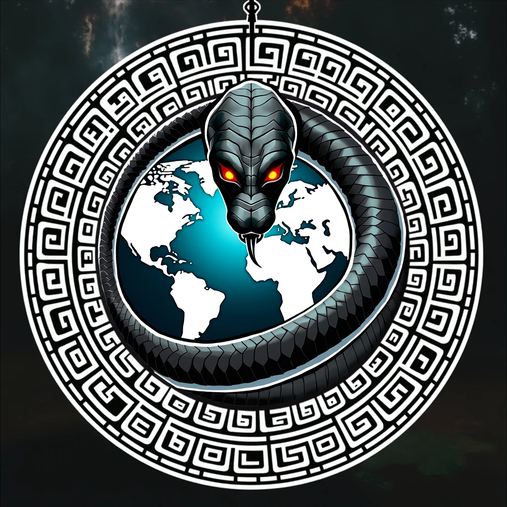 a black mamba with red eyes in the shape of the hacker group anonymous, hyper realistic, highly detailed, 8k, photorealistic, intricate details, dynamic pose, dramatic lighting, dark and gritty atmosphere, muted color palette, moody and sinister, striking and imposing, masterpiece