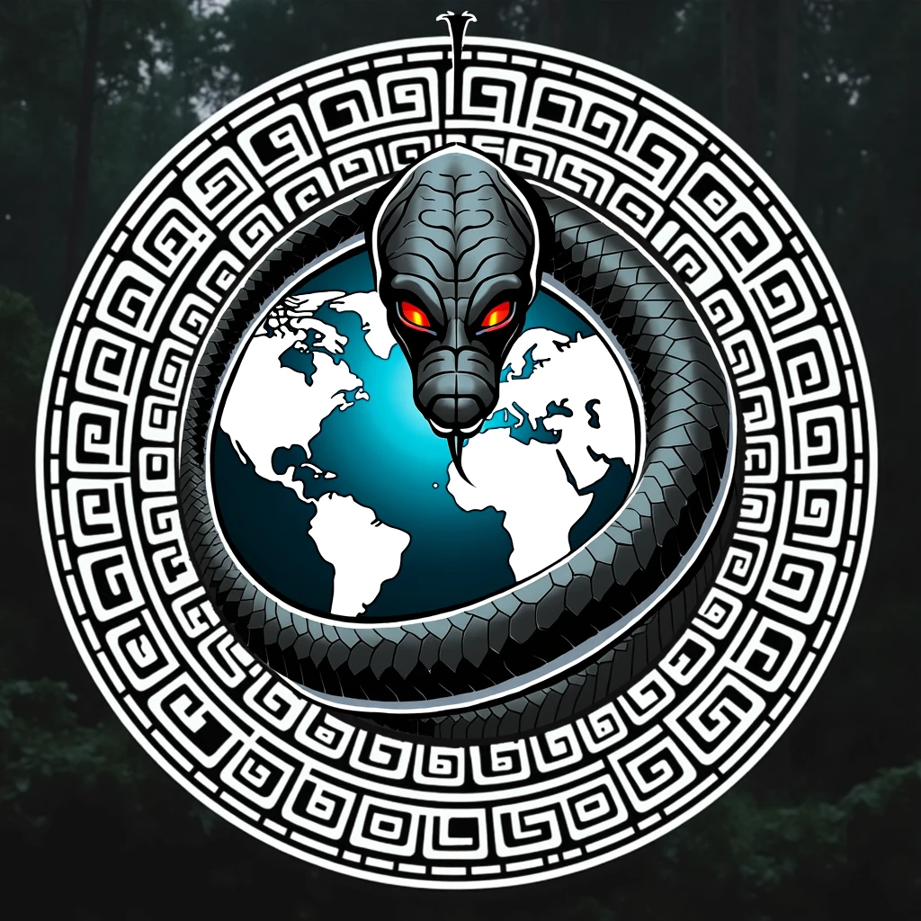a black mamba with red eyes in the shape of the hacker group anonymous, hyper realistic, highly detailed, 8k, photorealistic, intricate details, dynamic pose, dramatic lighting, dark and gritty atmosphere, muted color palette, moody and sinister, striking and imposing, masterpiece