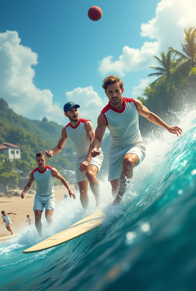 (Highly detailed CG Unity 16k wallpaper:1.1), (Noise Reduction Strength: 1.45), (masterpiece:1.37), dog, Surfers wander the Waves with wide surfboards, Diamonds replace water/Wave, Attention to detail,Vision