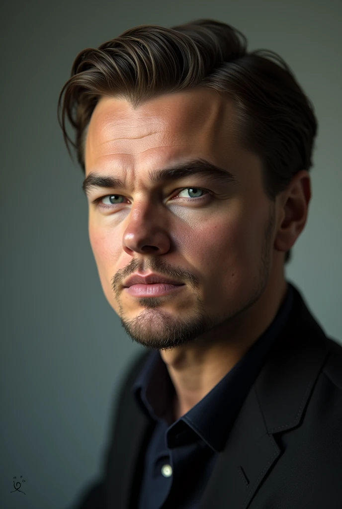 Leonardo DiCaprio with short hair 