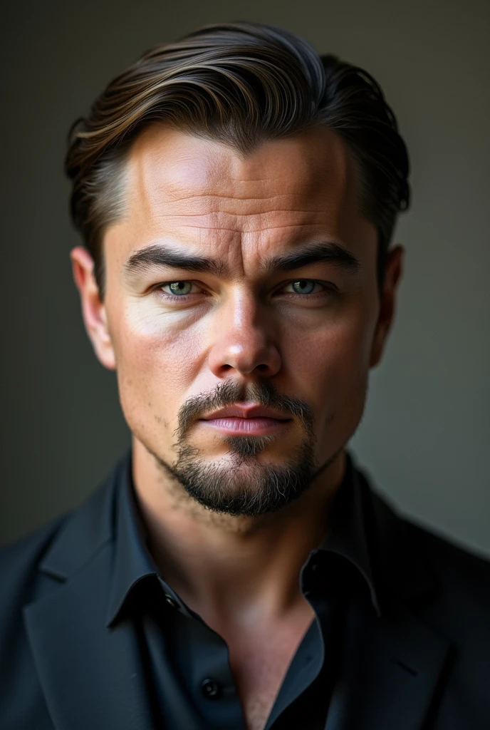 Leonardo DiCaprio with short hair 