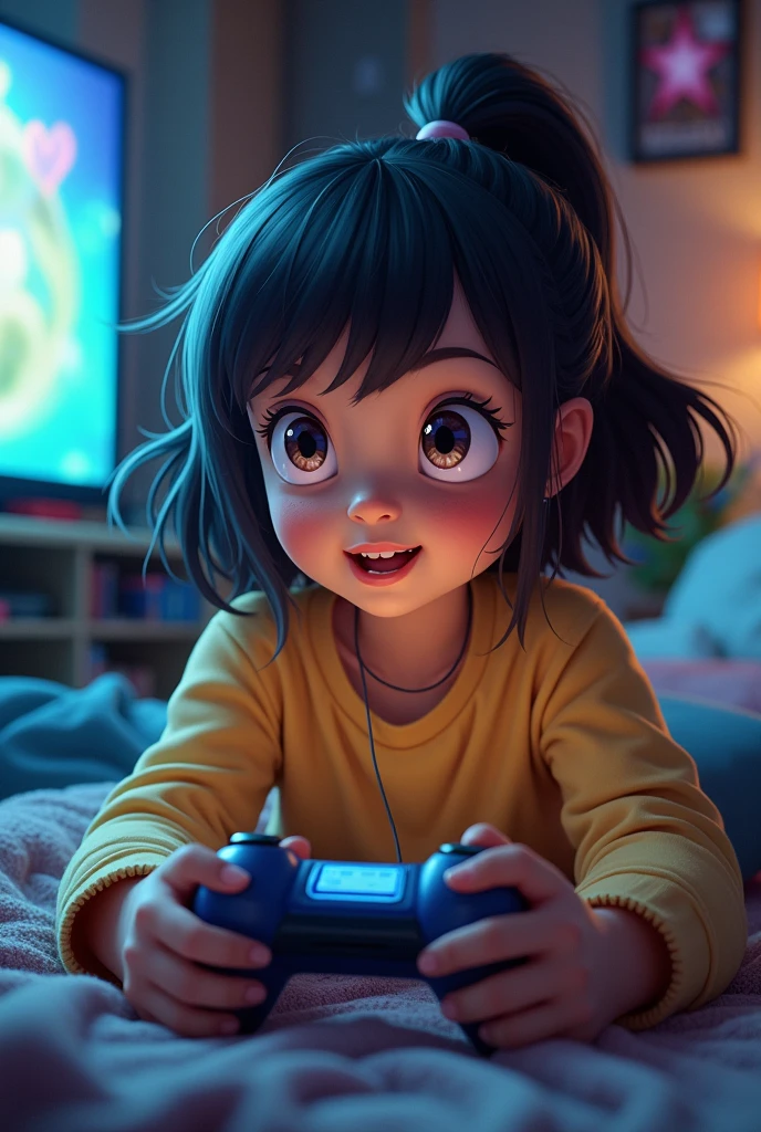 Girl playing game