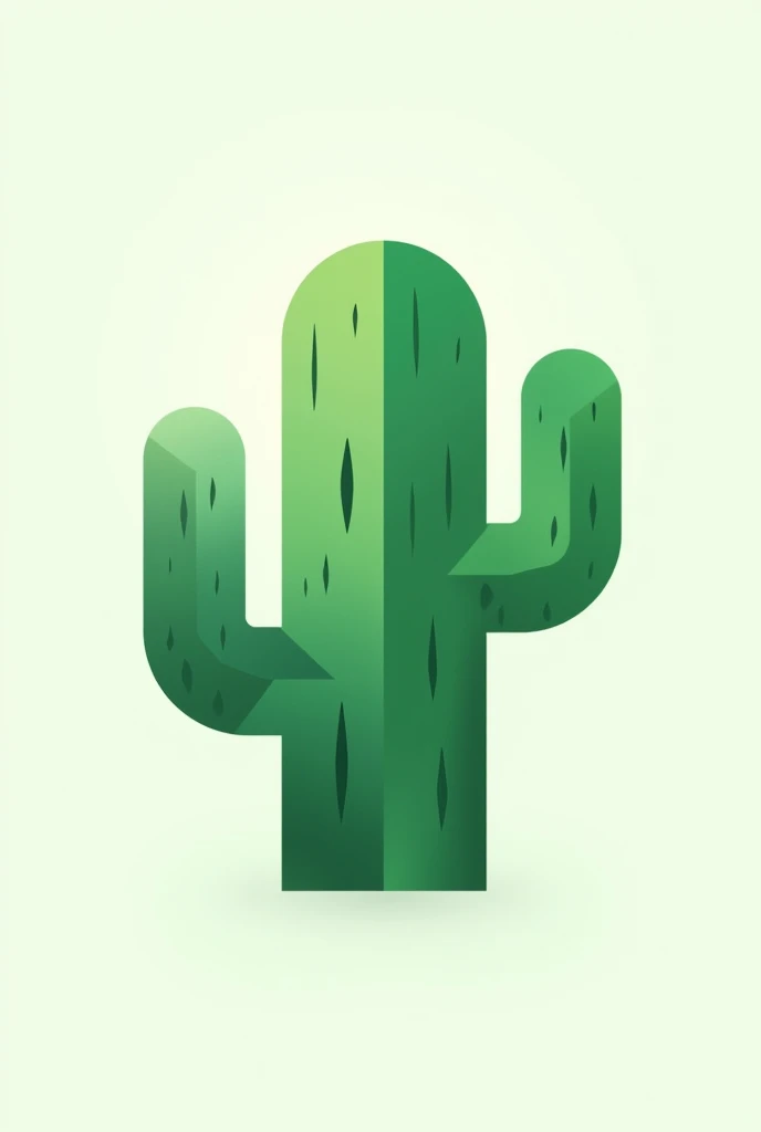 Cactus logo in shades of green