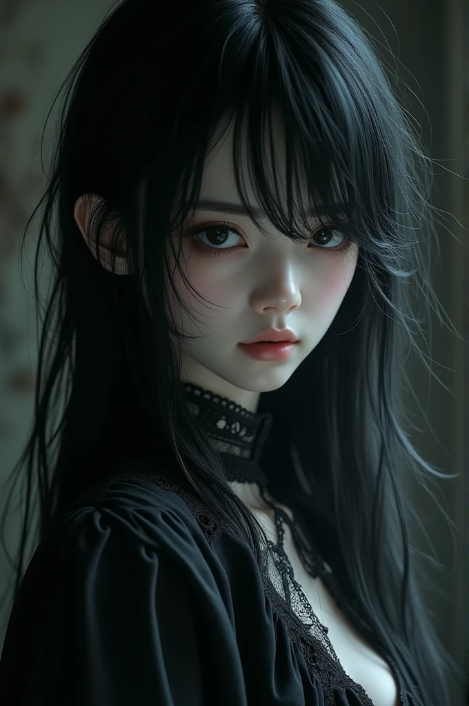 Kanao, gothic appearance, realistic,In 4K quality