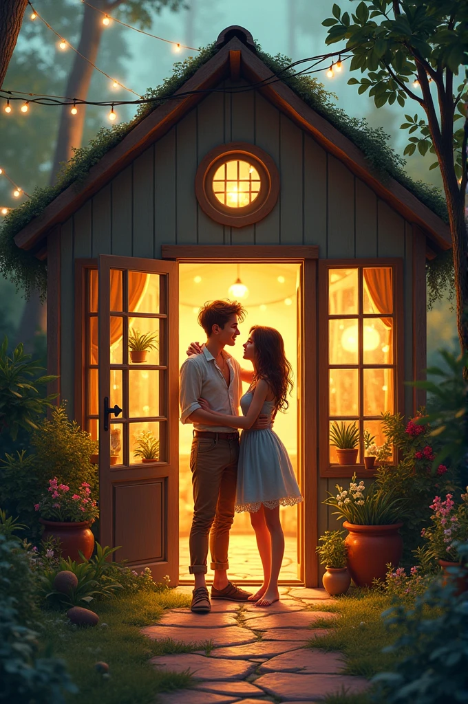 Beautiful wild couple invites to the housewarming party in their new home