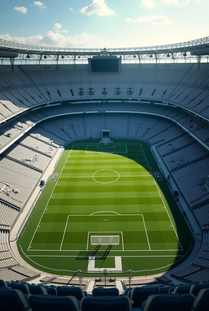 Top View Of An Empty Football Stadium