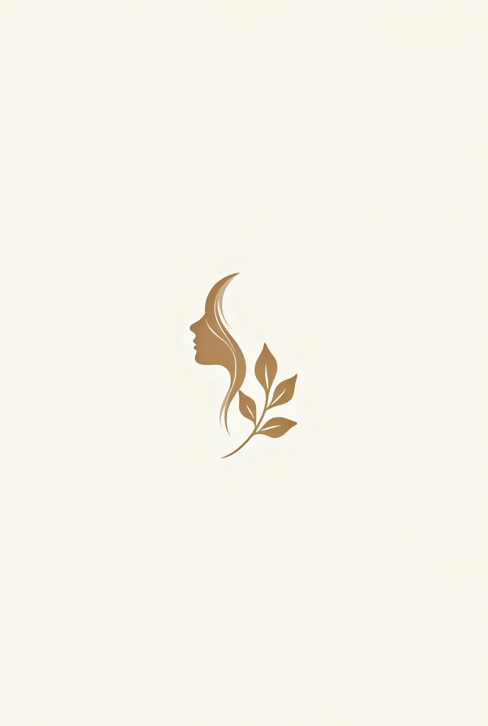 Make a female logo'Petals and profile silhouette, Not so extensive