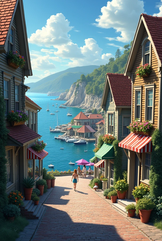 recreate the town from the novel Fallen Angels by Nora Roberts 