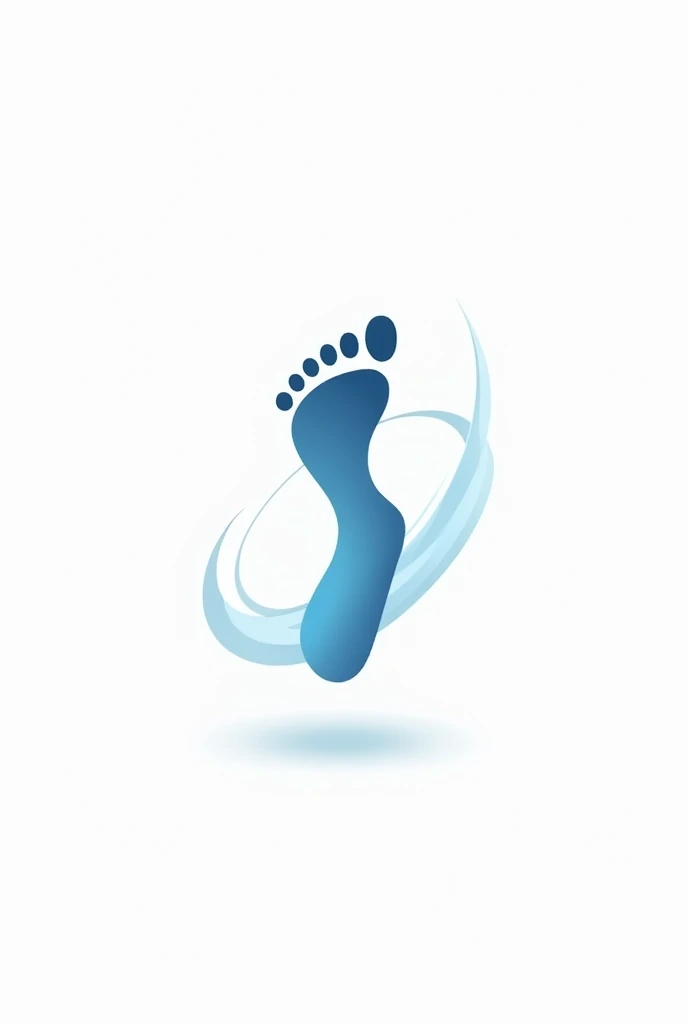stylish foot chiropractic logo

 A pop logo that tells you that your feet are lighter

 White background
 sapphire color and white coloring design

 Logo mark from ankle to foot only
 It's like I'm kicking only one foot. It's floating

 be light-footed
 The fatigue in my legs has gone away
 Express with pop illustrations

 Stylish design
 Cool Design
 chic and modern design

