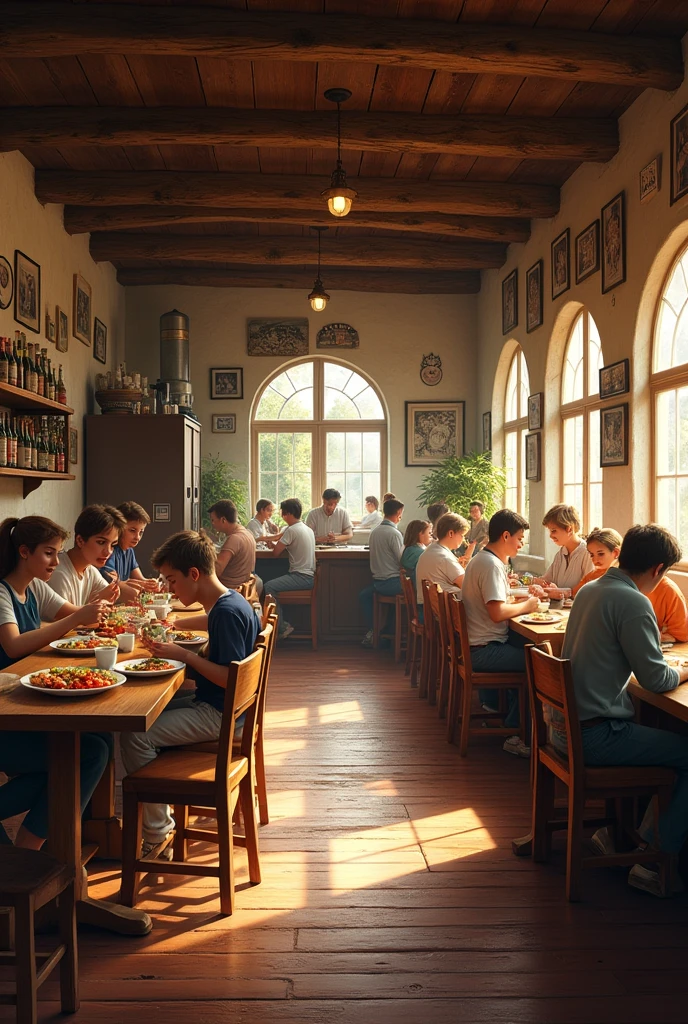 I recreate the cafeteria in the village of the novel Fallen Angels by Nora Roberts