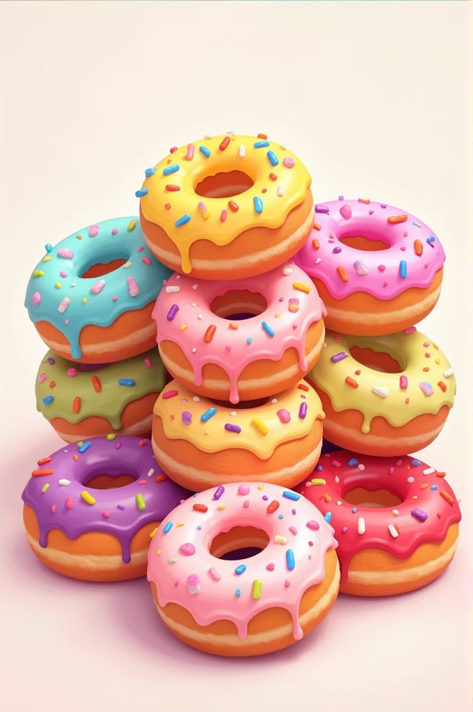 Colored donuts drawing donuts with colored dye donuts