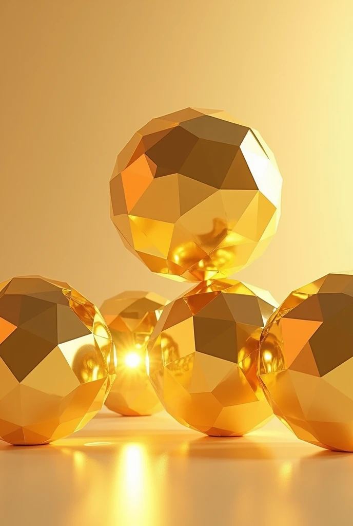 Diamond-cut gold balls