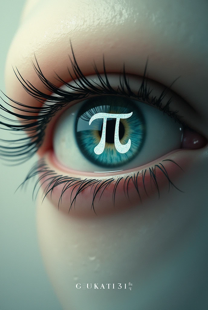The image of an eye and the pupil being number 3.14