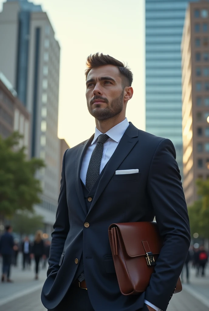 Un jeune homme qui va travailler 