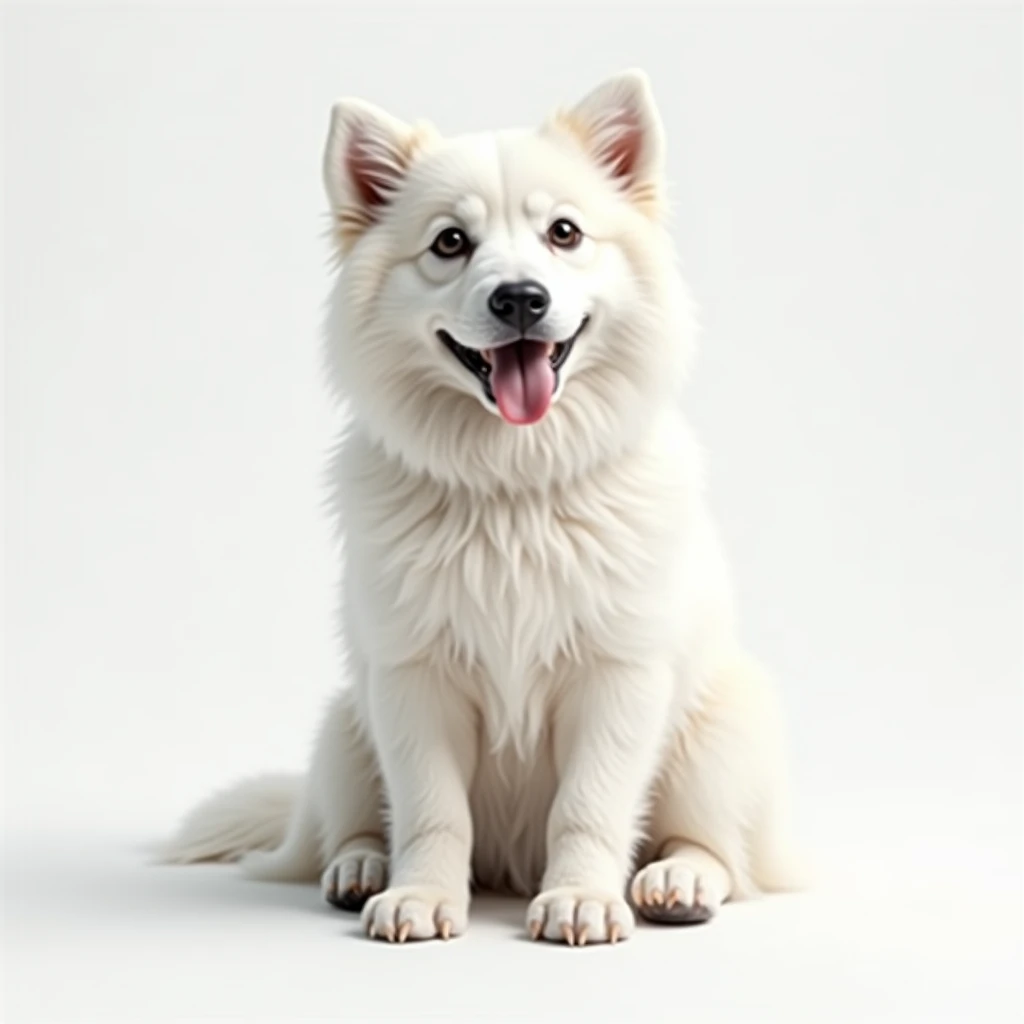 Dog with white background