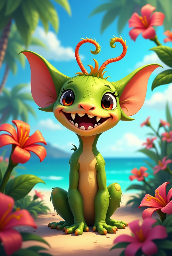 Zyra nameplate in lilo and  stitch  cartoon character design
