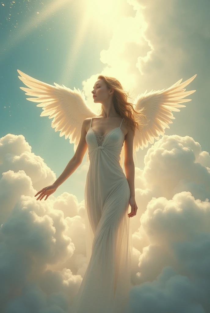 A naked girl in heaven