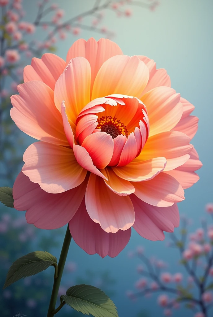 show me a beautiful big wallmate flower painting