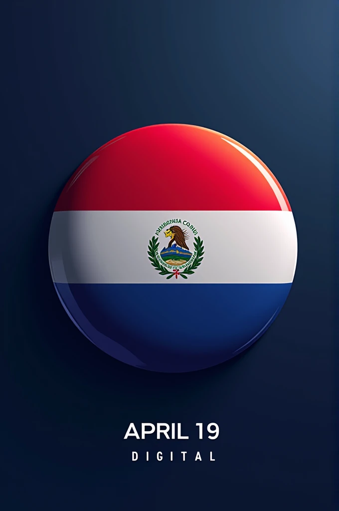 Logo for television channel with the flag of Nicaragua red flag highlighting the name April 19 digital
