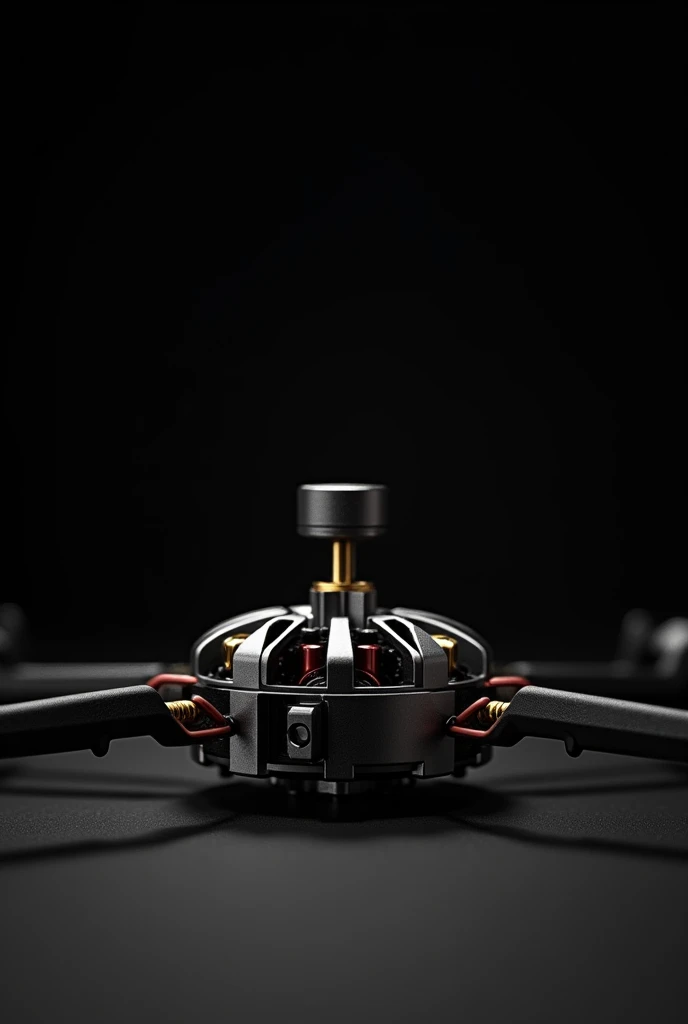brushless motor in drones with black background in landscape image format