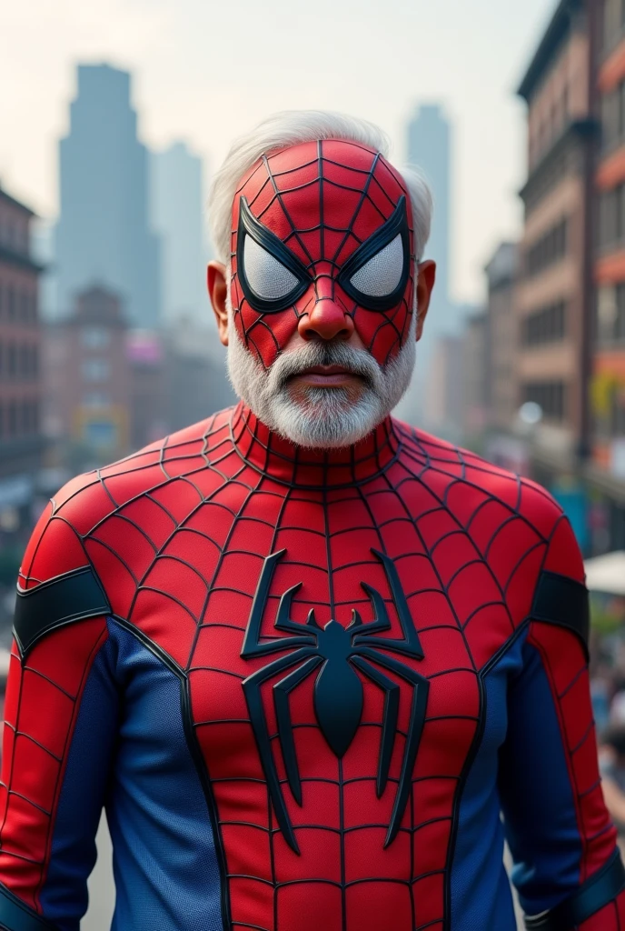 Narendra Modi Wearing spiderman suit