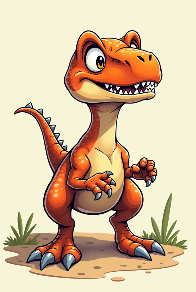 Cartoon adult raptor 2D