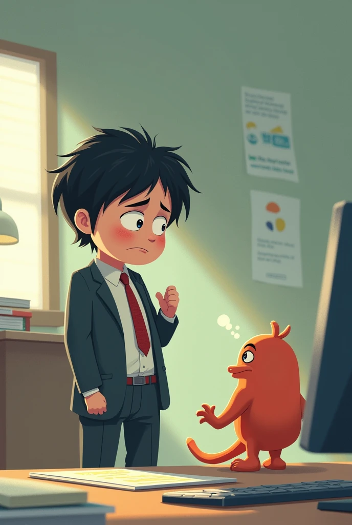 Sometimes because of work needs,
The stupid hero had to fight a little monster,The action is also gentle,
