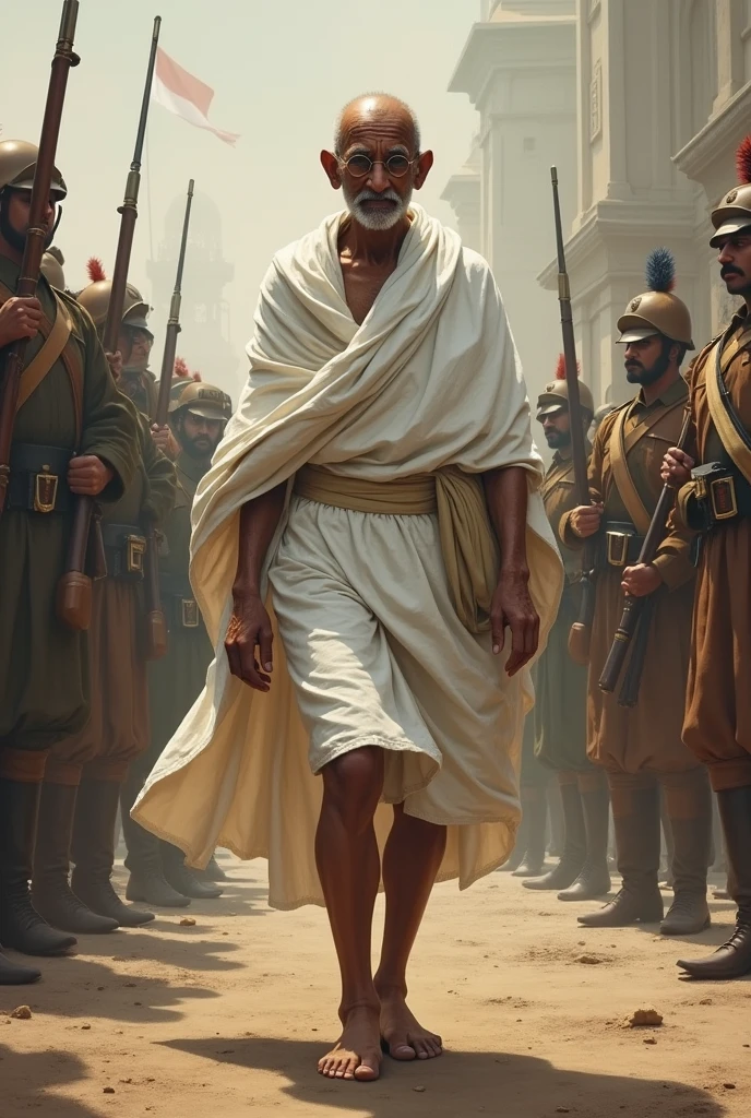 Gandhi ji fighting
