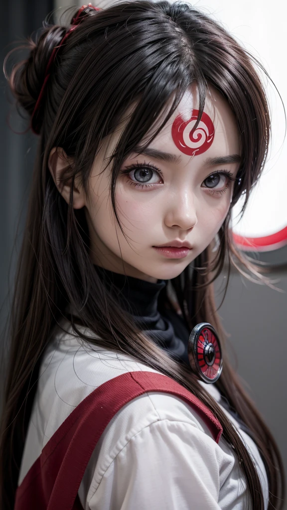 Kizi, with Sharingan activated, anime style image
