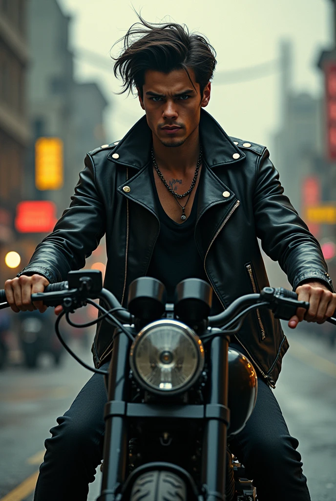 young motorcycle gang member