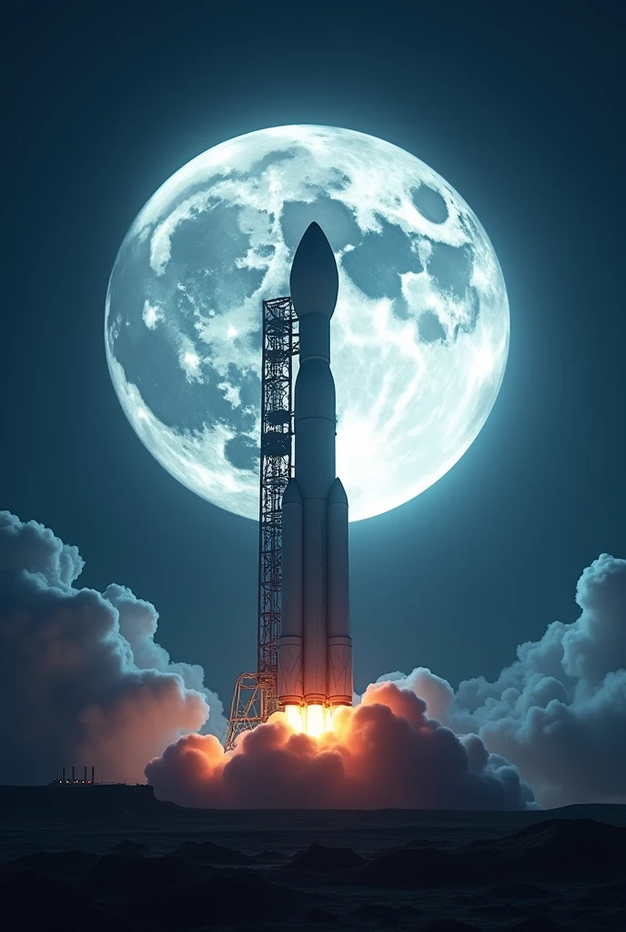 $moon on rocket