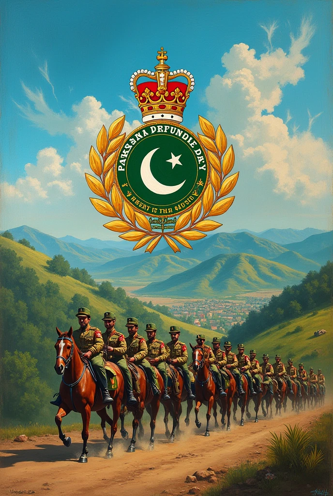 Pakistan's defence day painting .not showing face of anyone