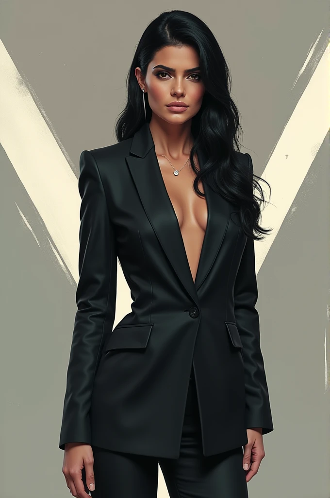 Create an image of Kylie Jenner as a political leader