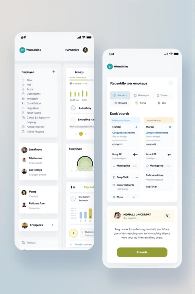 Draw me a prototype of an enterprise personnel management app