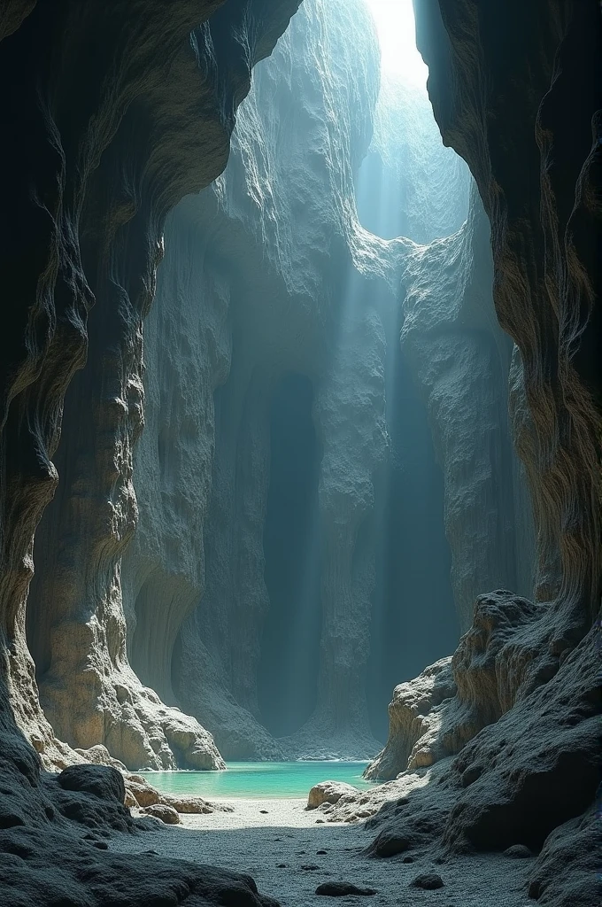 Create an image for me of a Cave 3D give me 3 photos of wall 
