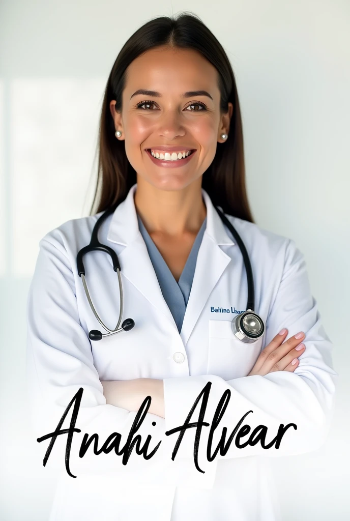 generate a signature from a doctor that says Anahi Alvear
