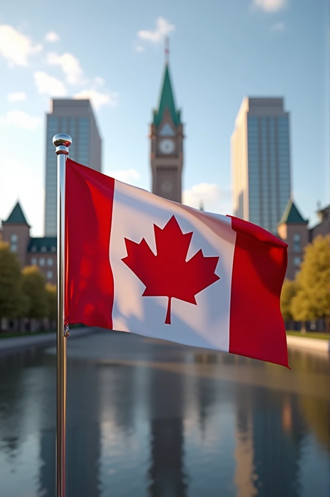 Canadian flag and national building in background and text on it "CAD CORE RETAIL SALES""23 AUGUST 6.30 PM"" TRADING WITH ME""JOIN TELEGRAM CHANNEL FAST""DON'T MISS THIS CHANCE" IT WILL BE A 3D REALISTIC PHOTO