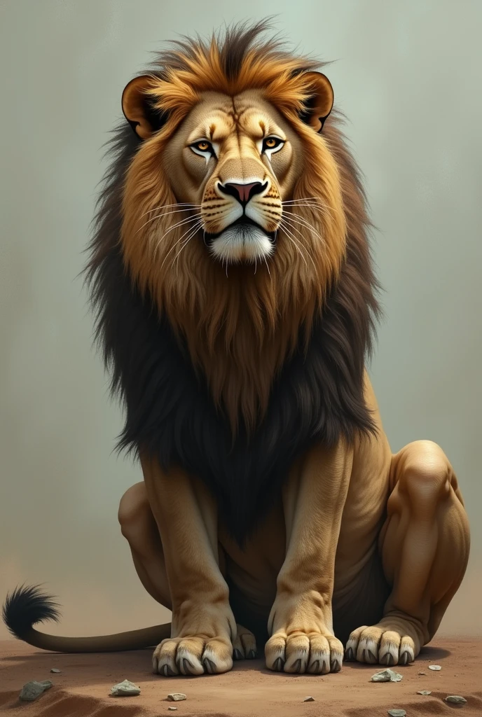 Lion crying and asking for money