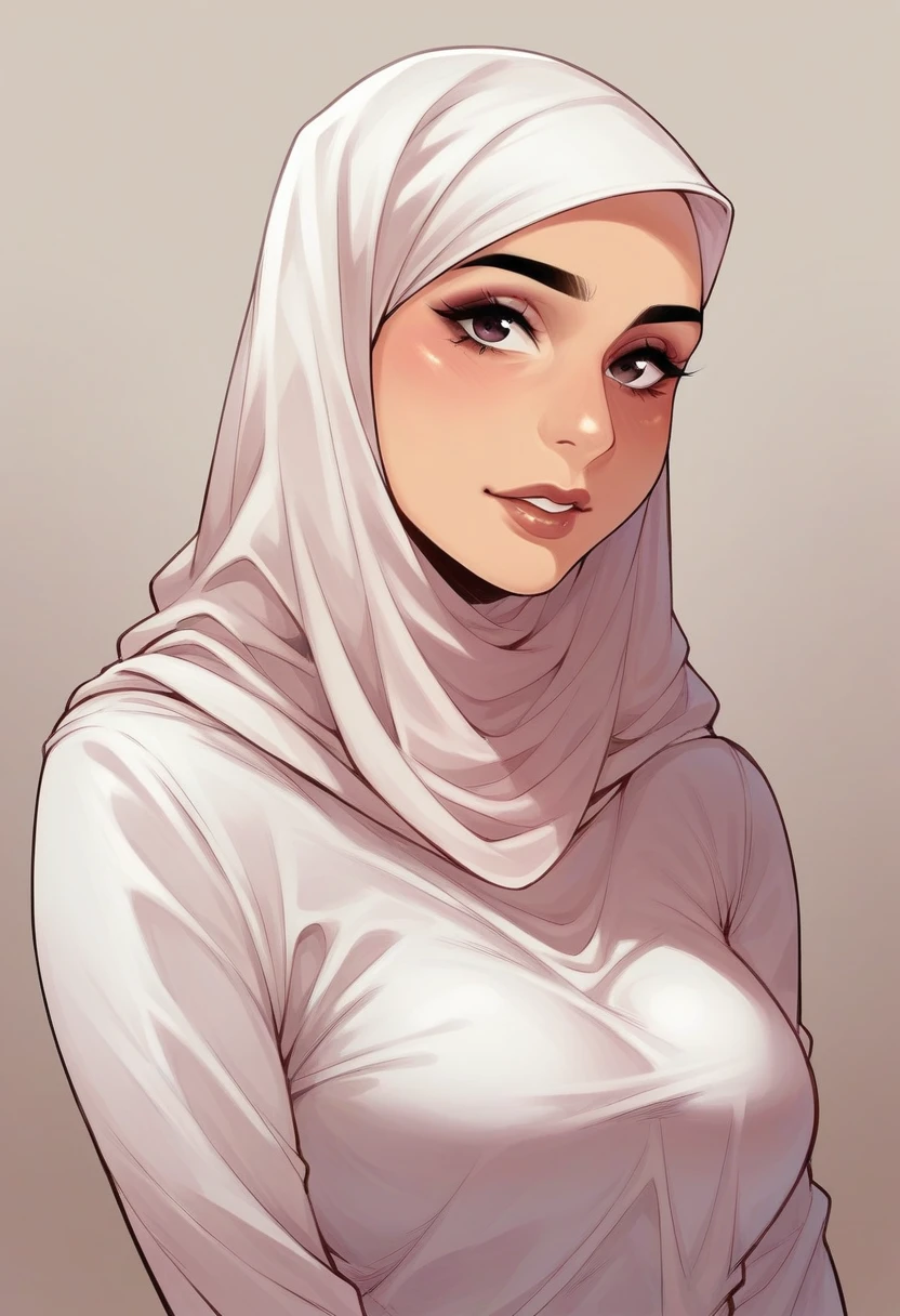 Beautiful sexy figure girl hijab 