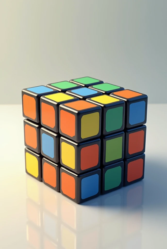 Normal Rubik's cube with Only one Corner twisted . Animated. Realistic.