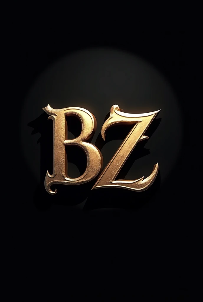 (photorealism:9.9), generate image of banner with capital BZ logo creative type with black colour background