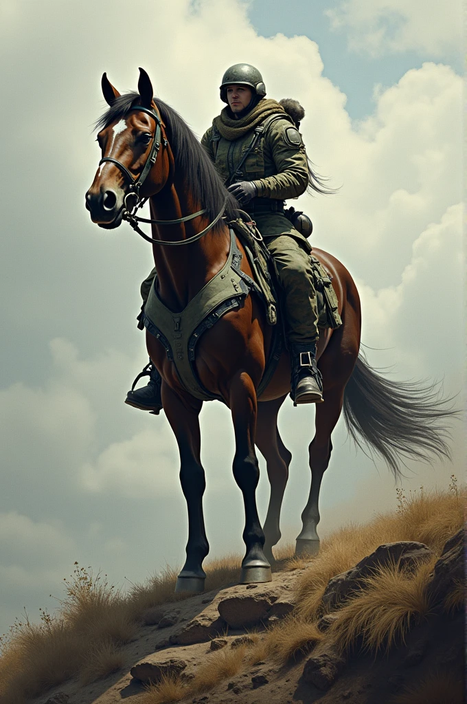 A sniper horse