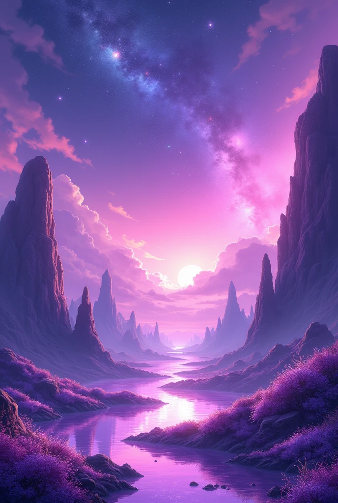 Purple anime background
