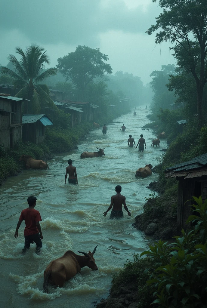 Flood in south eastern of Bangladesh
