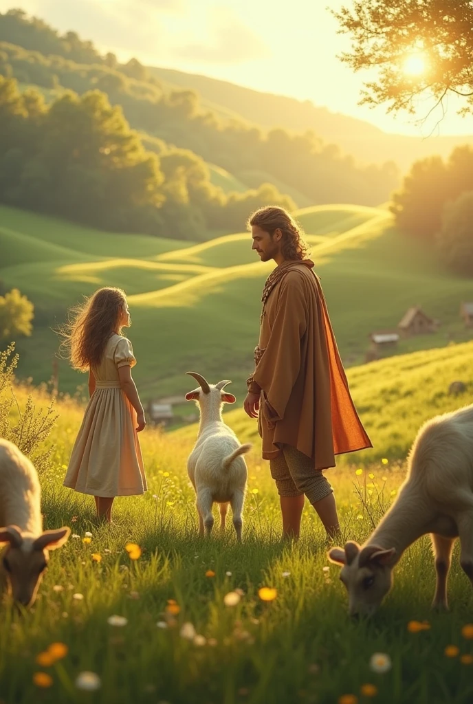 Unfortunately, such a young girl had to go to the fields to graze goats. One day, a prince Hussain went there in search of sights and fell in love with her as soon as he saw her.