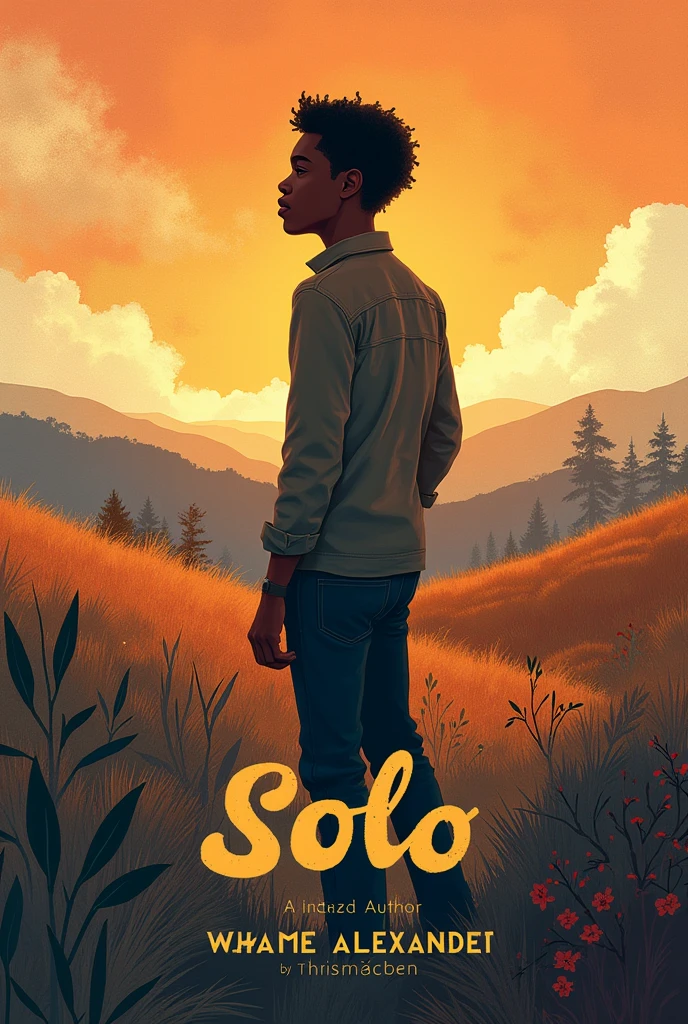 Crear a book cover for the book solo by kwame alexander