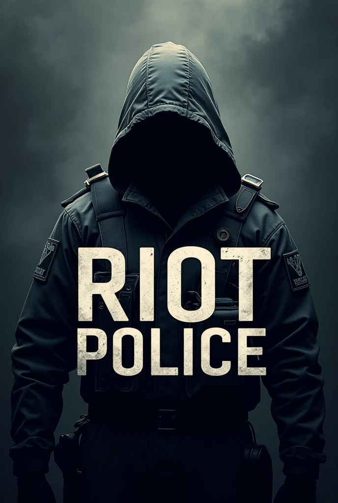 Logo of a hooded police officer highlighting the word riot police