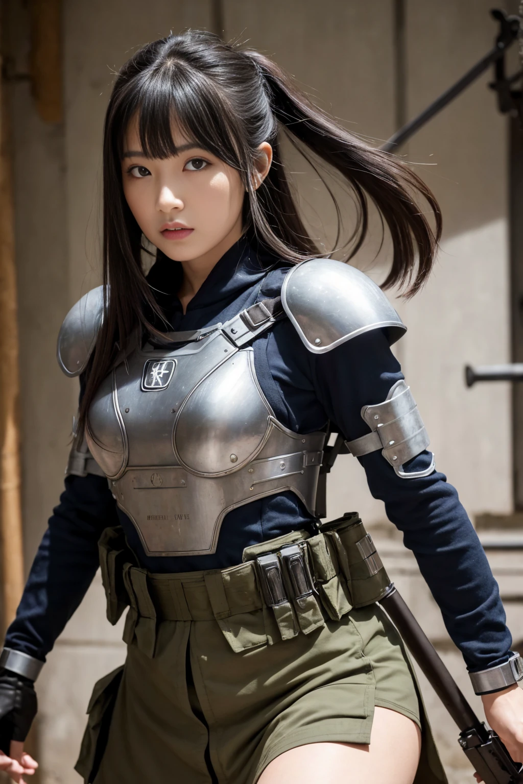 Femme guerrière,1 fille japonaise, cadre de guerre, motif complexe, Heavy métal, ligne d'énergie, sans visage, yeux brillants, élégant, Intense, uniforme rouge sang et noir, seul, moderne, Ville, rue, Nuages noirs, orage, forte pluie,, Éclairage dramatique,, (chef-d'œuvre:1.2), la plus haute qualité, haute résolution, beaux détails, très détaillé, éclairage parfait,tous les casques couverts, Nuage sombre, désert