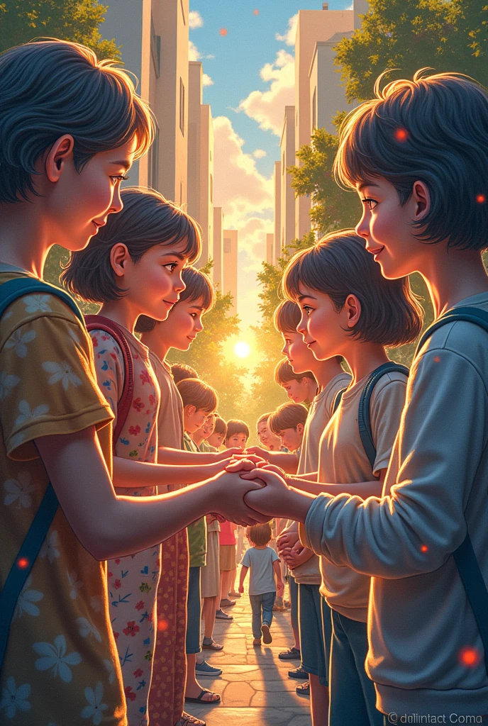 Collage of good deeds arranged in animated frames