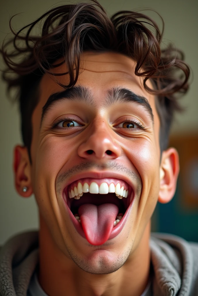 make up Jonas da Silva Cavalcante, tongue out, uhd